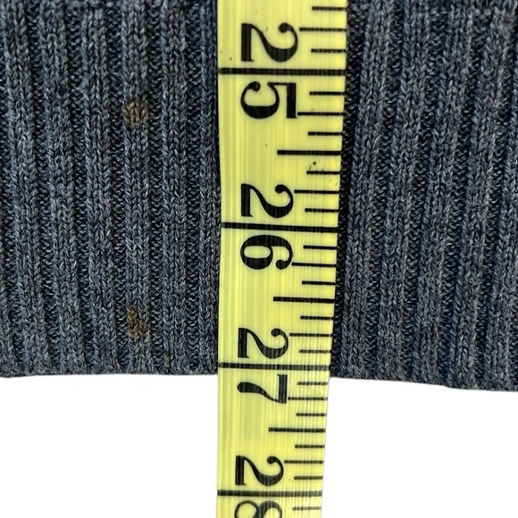 Vintage Y2K IZOD 100% Cotton Cable Knit Sweater Vest Heather Gray V-Neck Medium - Picture 5 of 8